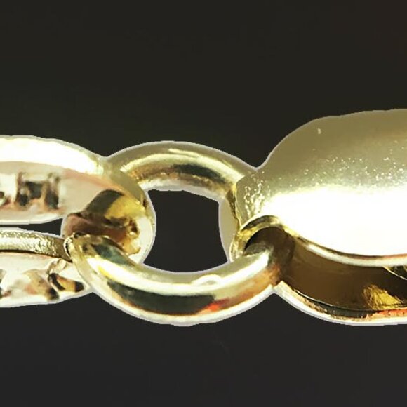 Pretty 14K Yellow Gold Genuine Floating Coin Pearl Necklace with 14K Rolo Chain - Picture 6 of 9